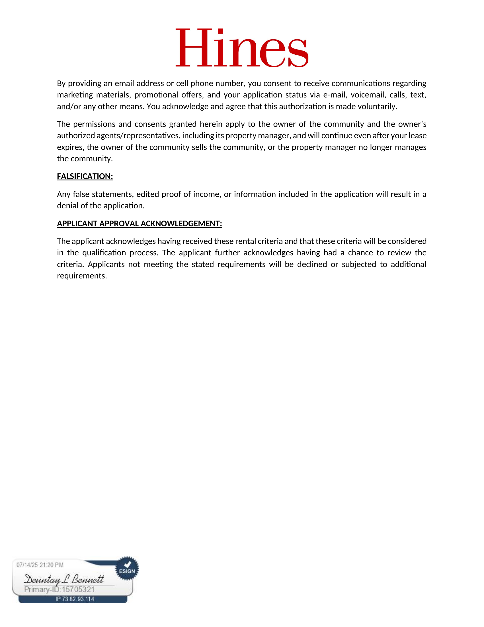 Rental requirements, page 4 of 4